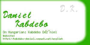 daniel kabdebo business card